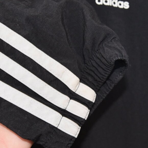 Adidas Originals Black 3-Stripes Swoosh Track Jacket Size M Retro Streetwear - Picture 6 of 11